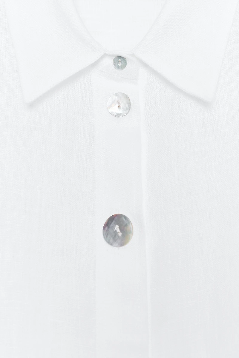CHEMISE BOUTONS ASSORTIS 100 % LIN