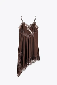 ROBE ASYMÉTRIQUE EN DENTELLE ZW COLLECTION