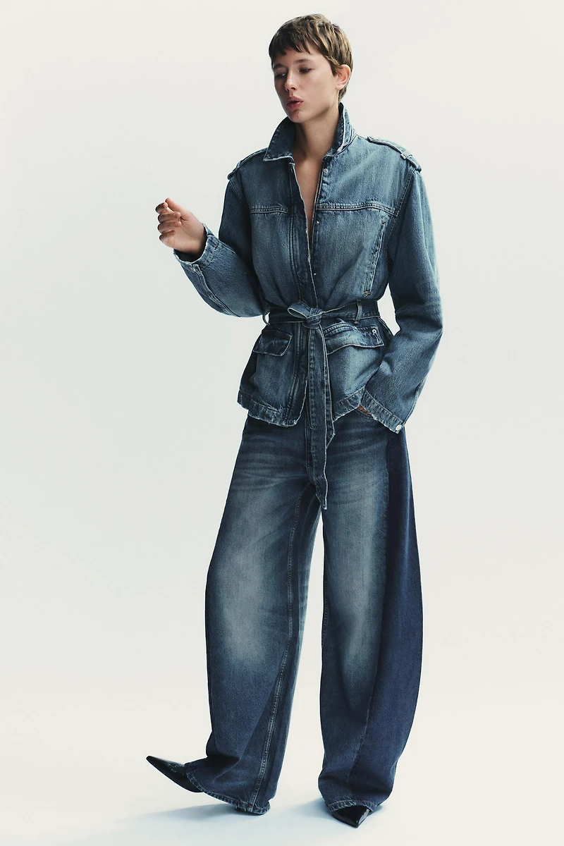 TRF LONG DENIM JACKET