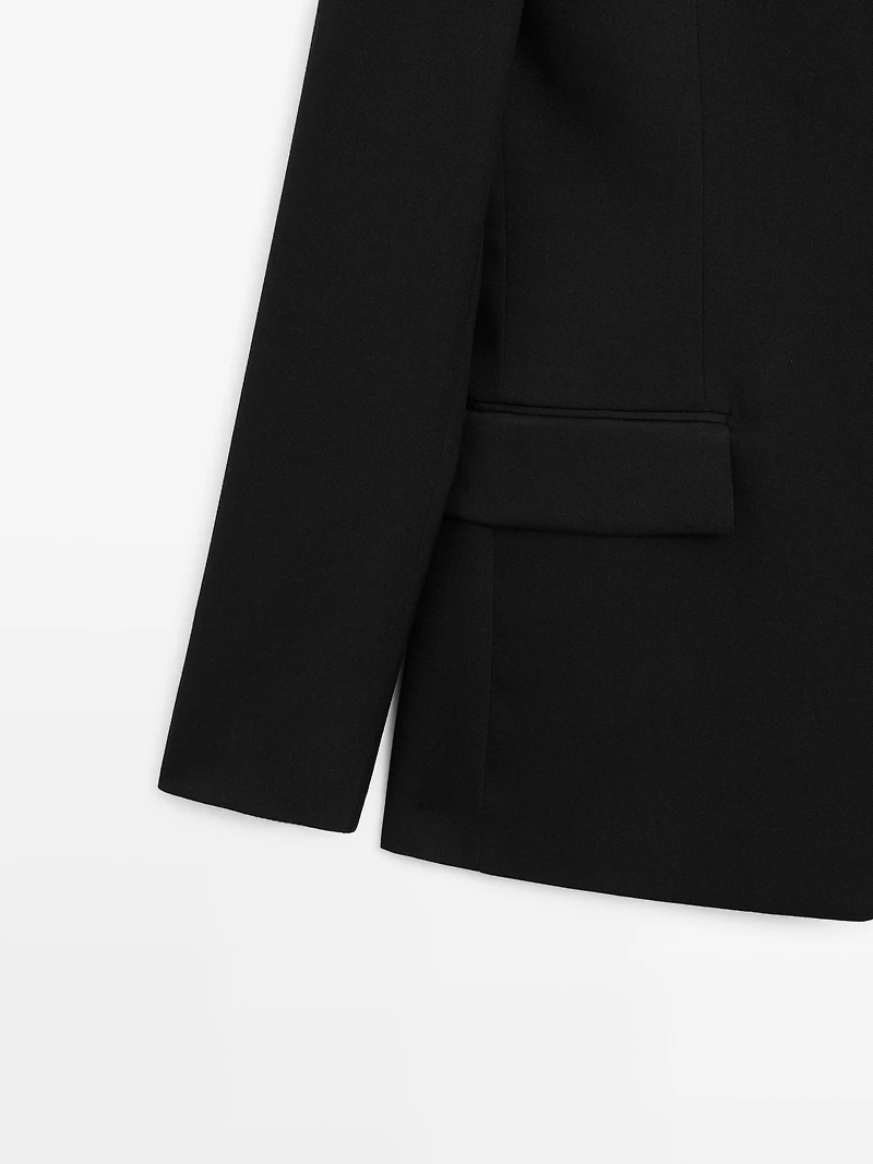 100% wool blazer with notch lapel - LIMITED