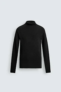 RIB MOCK NECK JUMPER