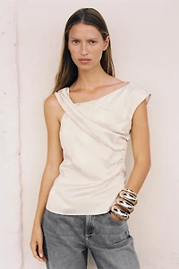 JACQUARD ASYMMETRIC TOP