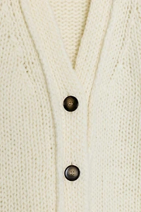 100% WOOL V-NECK JACKET