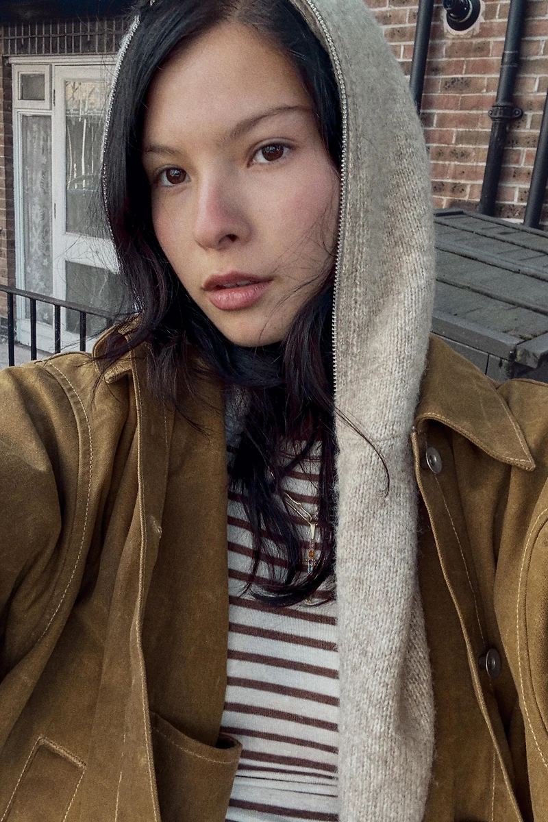 HOODED WOOL JACKET