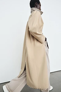 REVERSIBLE PLAID TRENCH COAT ZW COLLECTION