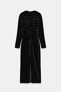 SPARKLY VELVET MIDI DRESS