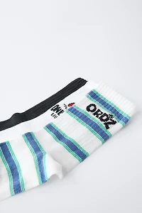 LOT DE TROIS PAIRES CHAUSSETTES À LOGO IMPRIMÉ