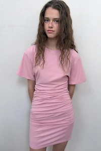 SHORT RUCHED DRESS