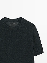 Pull en maille manches courtes
