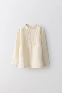 6-10 ANS/ BLOUSE PLIS COTON LIN LIMITED EDITION