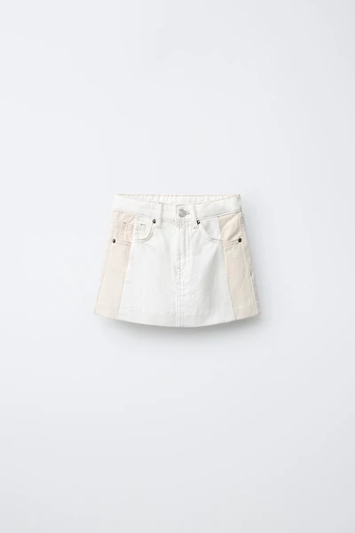 COLOR BLOCK SHORT SKIRT