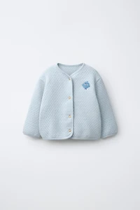 EMBROIDERED RUFFLY PADDED JACKET