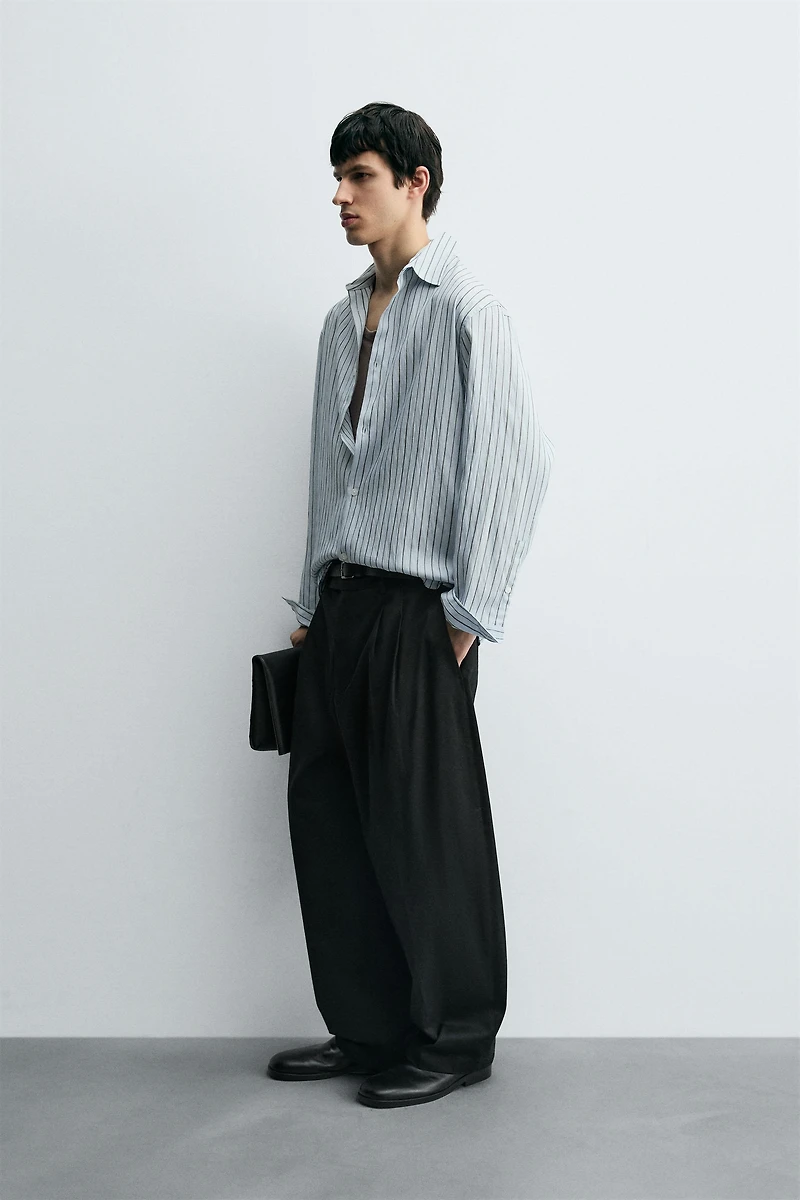 TEXTURED STRIPED SHIRT