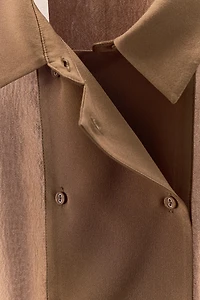 CHEMISE EN SOIE 100 % DOUBLE BOUTONNAGE
