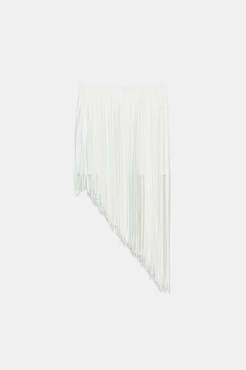ZW COLLECTION ASYMMETRIC FRINGE SKIRT