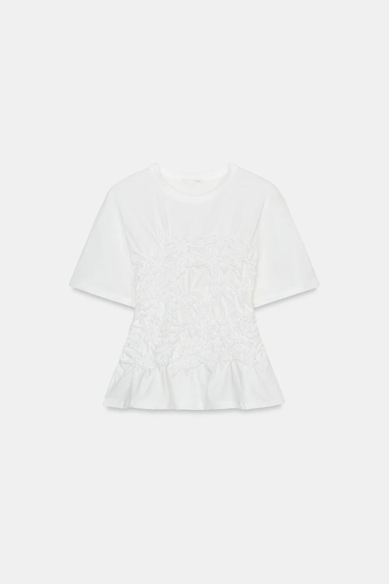 SHORT SLEEVE RUCHED TOP