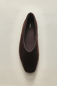 VELVET BALLET FLATS