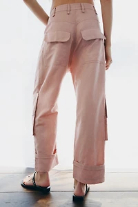 ZW COLLECTION LINEN CARGO PANTS