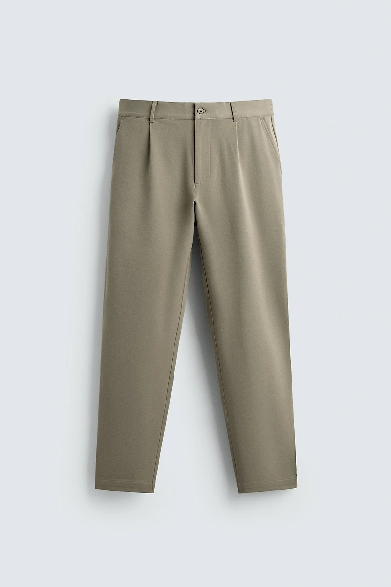 STRAIGHT FIT STRETCH PANTS