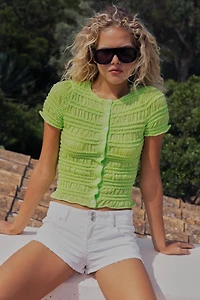 HONEYCOMB KNIT CARDIGAN