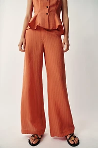 PANTALON DROIT À RAYURES