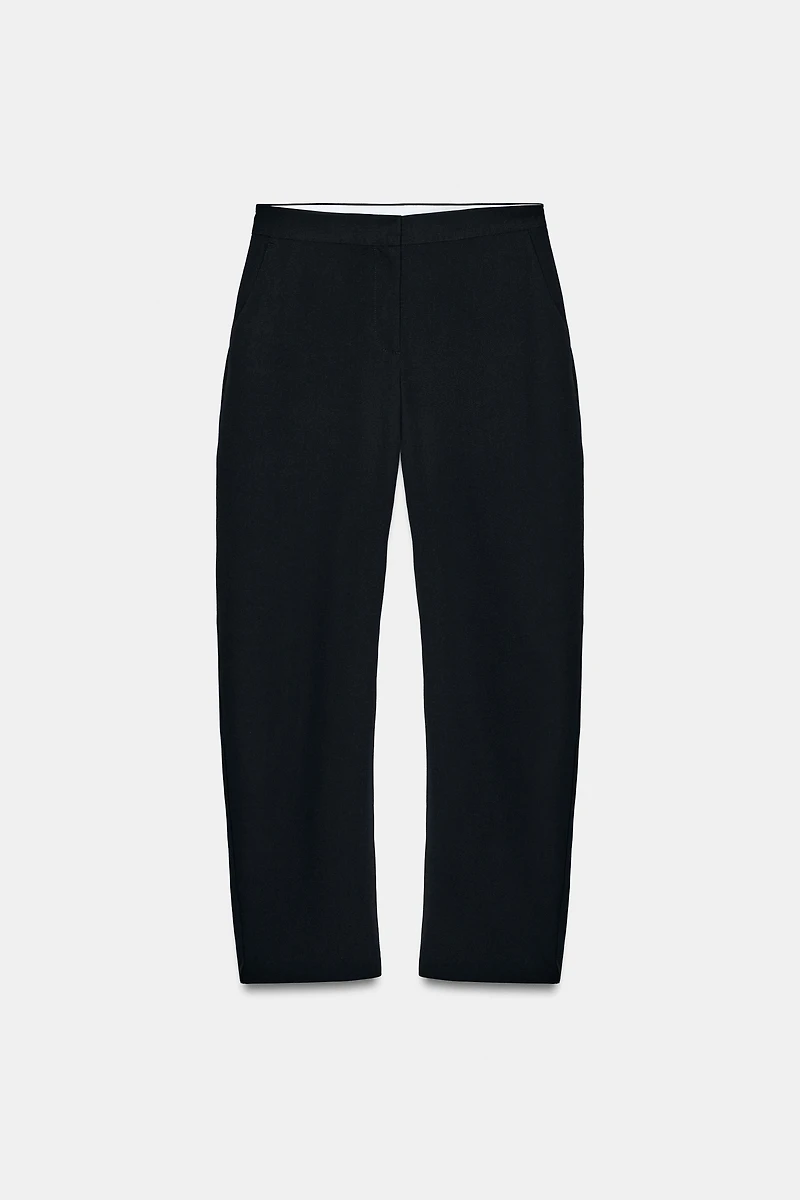 HIGH-WAISTED BARREL PANTS