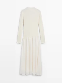 Knit dress with matching detail