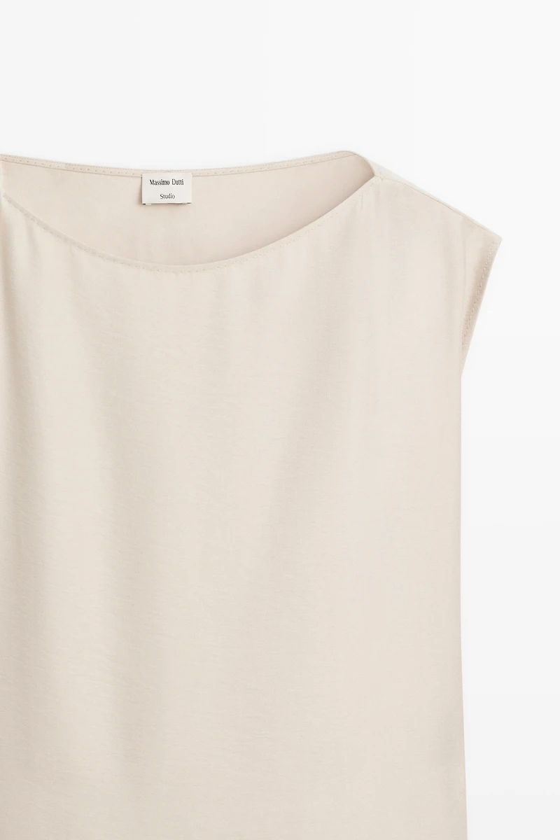 Asymmetrical drape detail dress - STUDIO