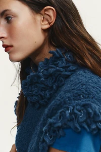 FRINGED KNIT JUMPER VEST