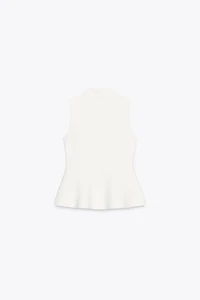 PEPLUM KNIT VEST TOP