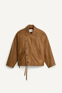 BLOUSON RELAXED EN CUIR NAPPA