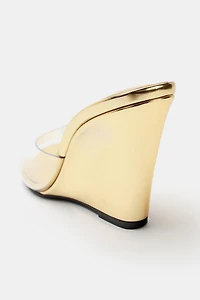 LAMINATED WEDGE MULES
