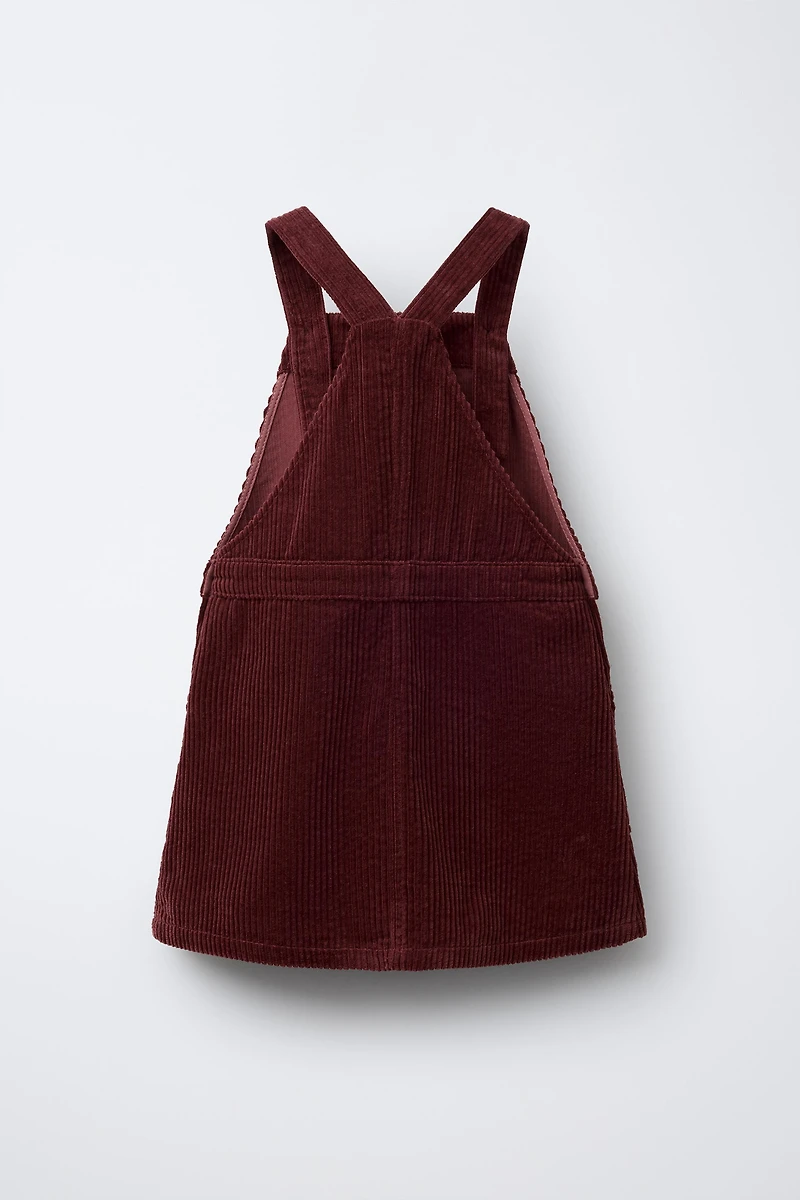 CORDUROY PINAFORE DRESS