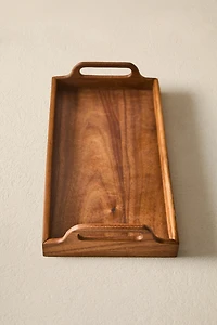 WOODEN TRAY WITH HANDLES