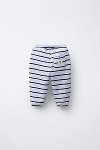 STRIPED FLEECE JOGGERS