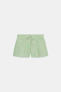 STRIPED POPLIN SHORTS