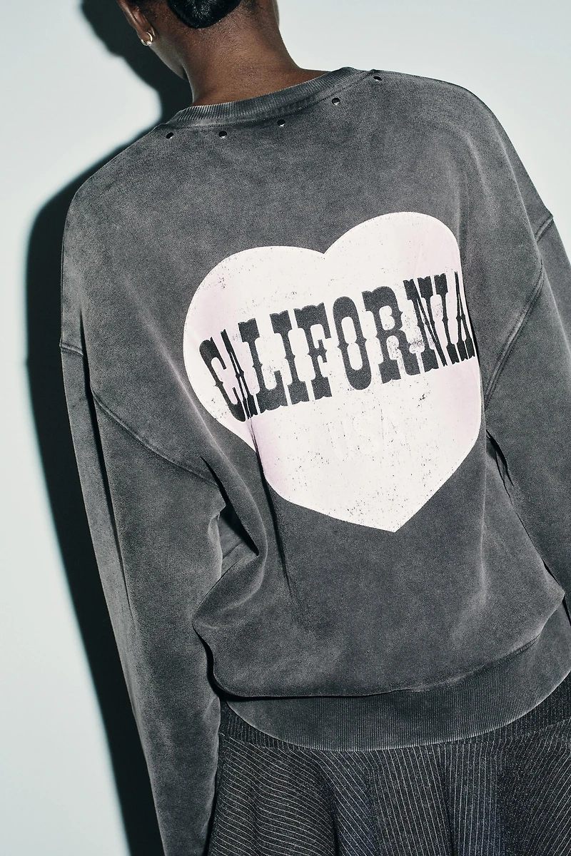 WASHED TEXT SWEATSHIRT