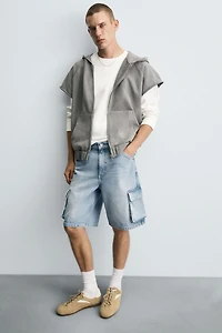 CARGO DENIM SHORTS