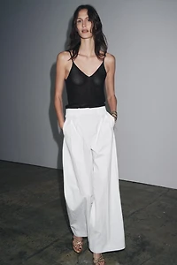 ZW COLLECTION TECHNICAL EFFECT PLEATED PANTS