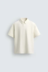 REGULAR FIT HEMP COTTON BLEND POLO