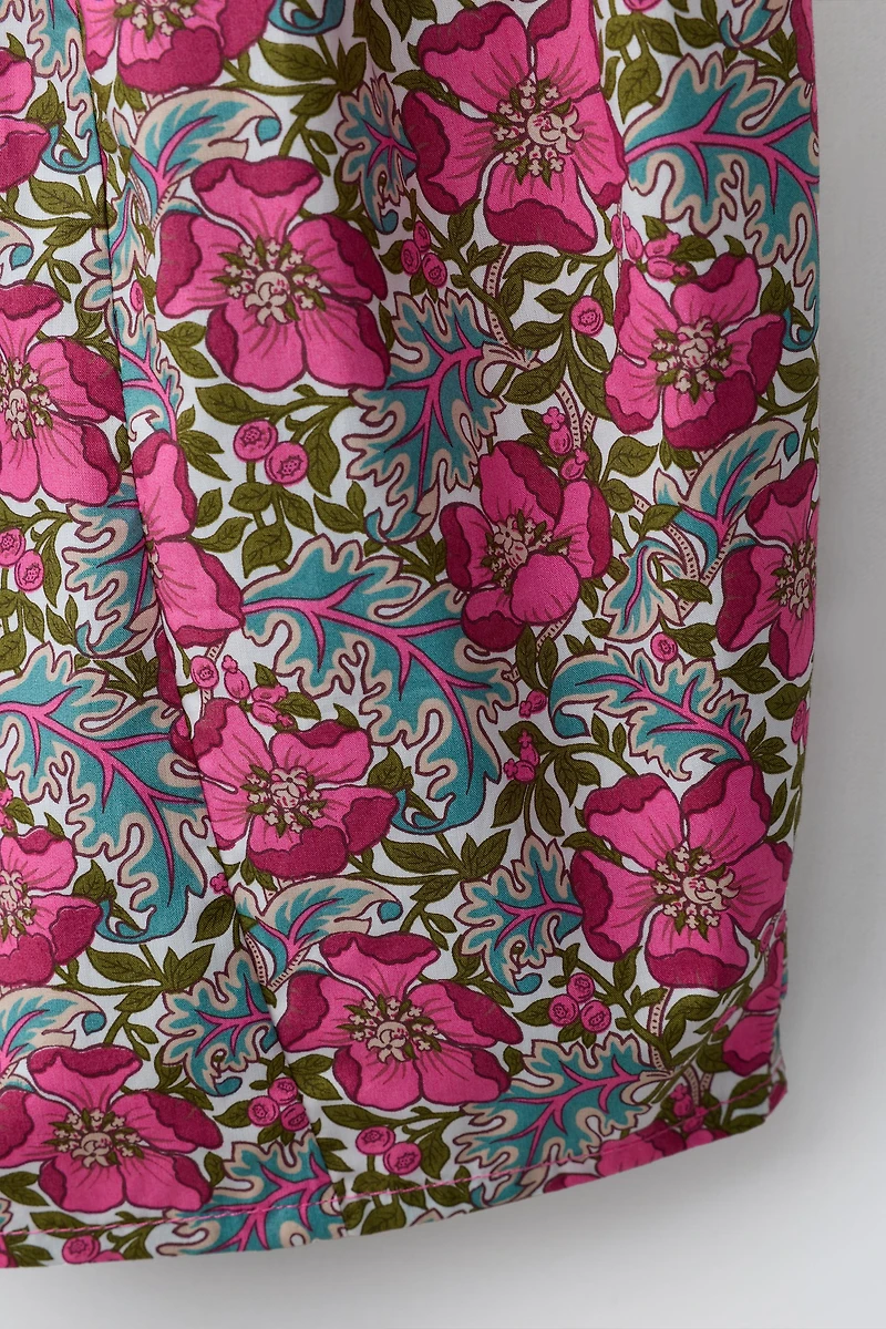 PRINTED FLORAL BLOOMER PANTS MADE WITH LIBERTY FABRIC