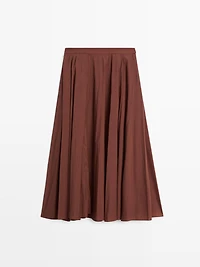 Jupe midi technique plissée