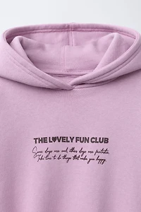 TEXT HOODIE SWEATSHIRT