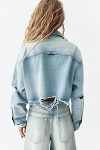 TRF CROPPED DENIM OVERSHIRT