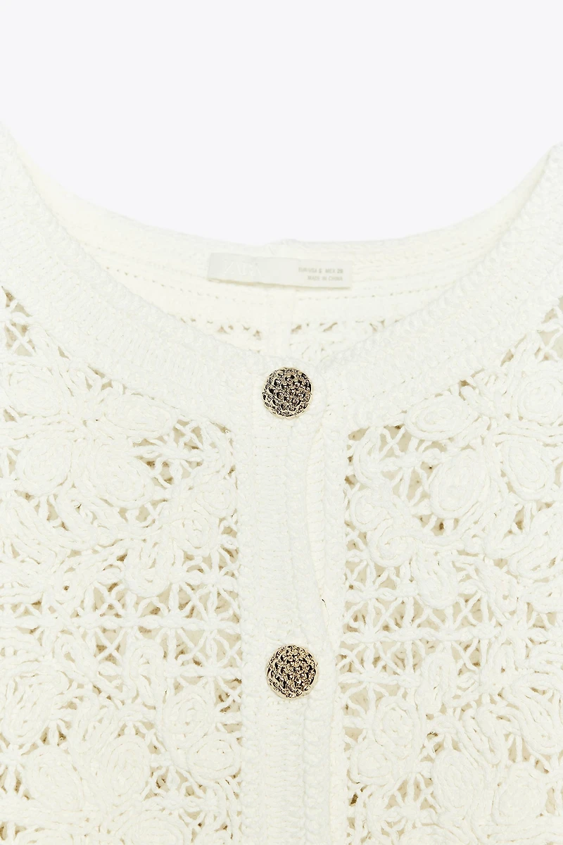 CROCHET BUTTON JACKET