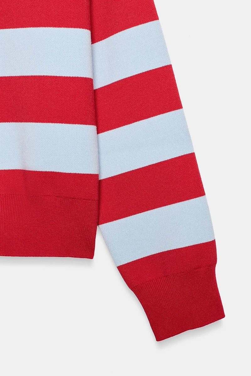 POLO EN MAILLE À RAYURES
