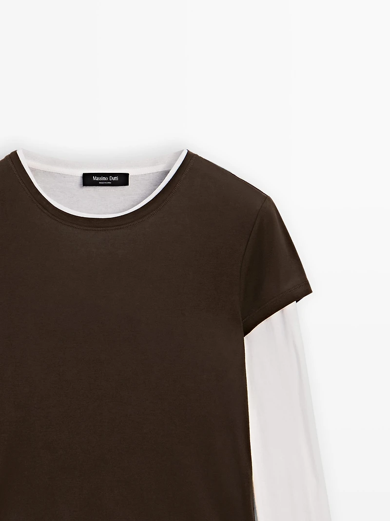 Long sleeve layered T-shirt