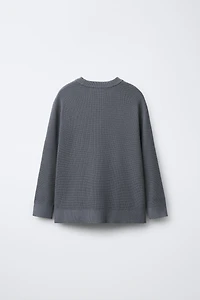 WAFFLE KNIT SWEATER