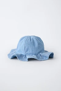 EMBROIDERED DENIM HAT