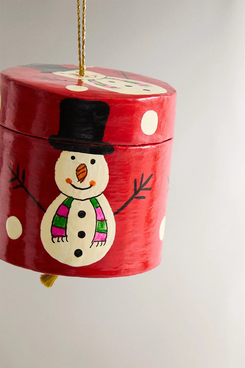 DÉCORATION SAPIN DE NOËL BOÎTE BONHOMME DE NEIGE